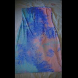 Tie dye mini dress